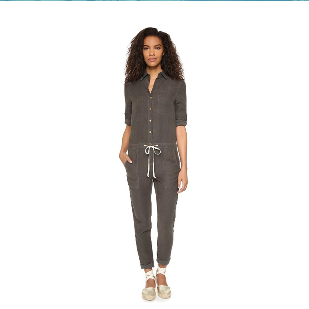 Enza Costa Evergreen Linen Jumpsuit
